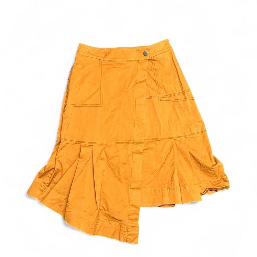 Womens Skirt Pilcro Small Orange Asymmetrical Cargo Utility Wrap Anthropologie